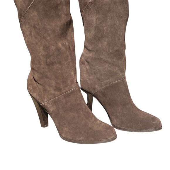 Chocolate Brown Suede Knee High Boots Vintage Michael Kors Size 8M - Picture 12 of 14